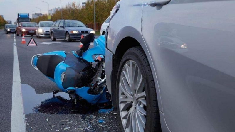 Car accident with a motorcycle