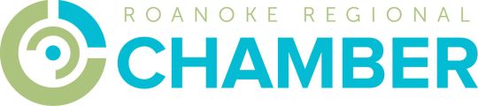 Roanoke Regional Chamber logo with green and blue design elements.