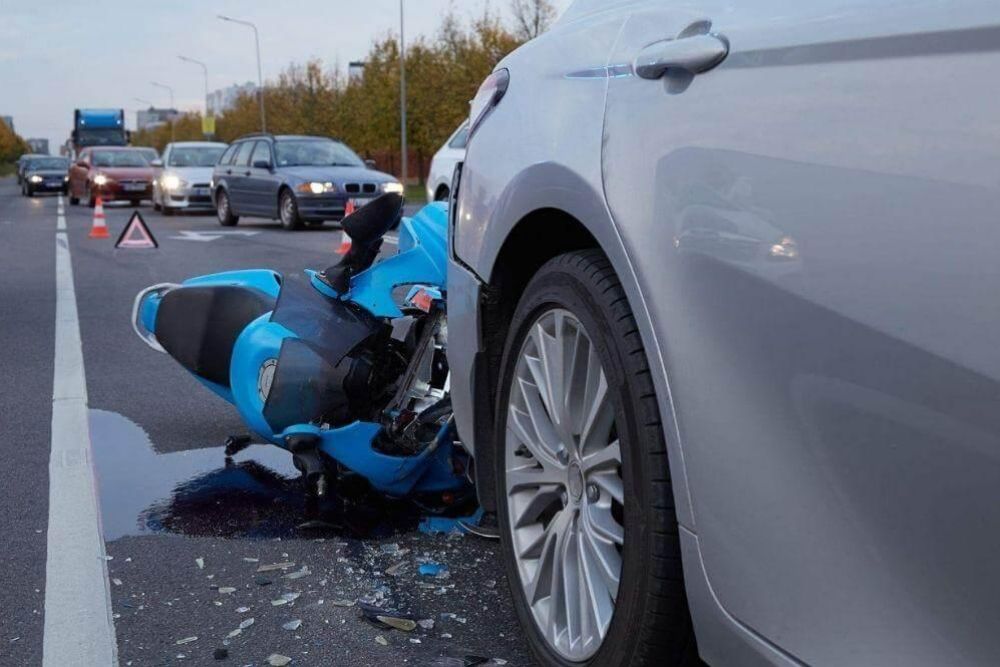 Car accident with a motorcycle
