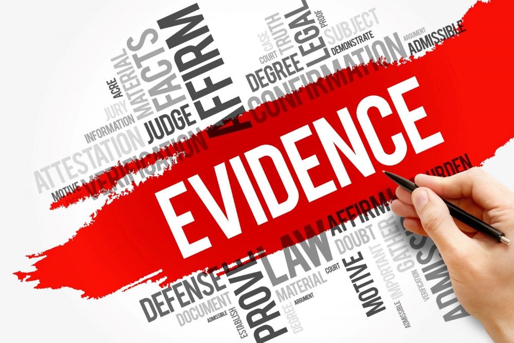 Evidence word cloud collage