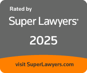 Rated by Super Lawyers, 2025 badge promoting legal excellence. Visit SuperLawyers.com for more information.