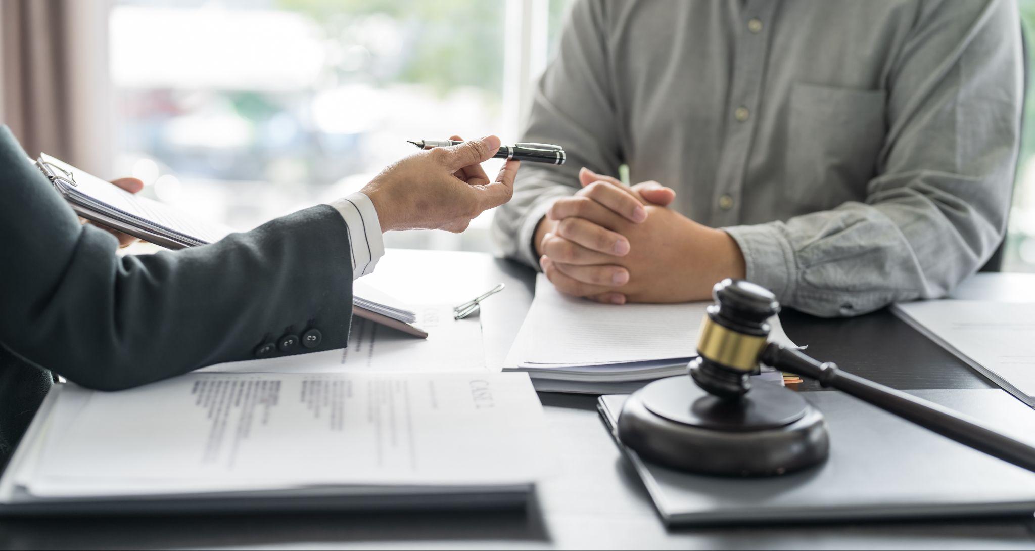 Completing a personal injury claim.