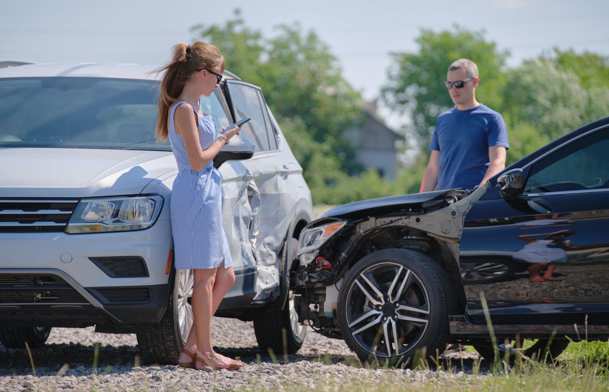 Call car insurance after an accident.